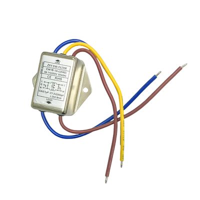 EMI фильтр CW1B-1A-L 6A для очистки электропитания, выводной тип, однофазный фильтр переменного тока